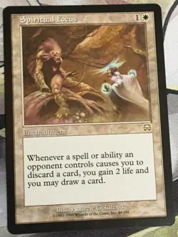 C4917 MAGIC MTG MERCADIAN MASQUES SPIRITUAL FOCUS #49 RARE LP - Image 1