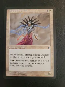 Magic: the Gathering MTG Shaman En-Kor Stronghold English White Rare 1998 LP - Image 1