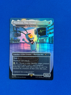 PLANKTON TINY TYRANT MAGIC THE GATHERING MTG SECRET LAIR SPONGEBOB FOIL 1926 - Image 1