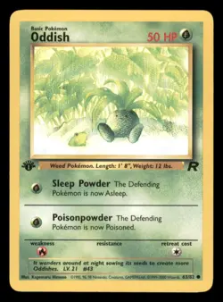 Oddish 63/82 1st Edition Team Rocket 2000 Pokemon WotC - Image 1