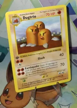 Pokemon TCG 1st Edition Shadowless Dugtrio 19/102 NM/BETTER - Image 4