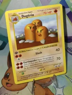 Pokemon TCG 1st Edition Shadowless Dugtrio 19/102 NM/BETTER - Image 5