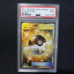 2017 Pokemon: ULTRA BALL 161/149 [Sun & Moon Base Set] Gold Secret Mint - PSA 9 - Image 1