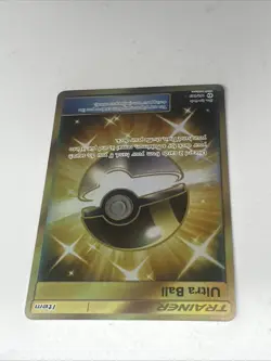 Pokemon 2017 Ultra Ball Secret Rare Gold Holo Trainer 161/149 - Image 5