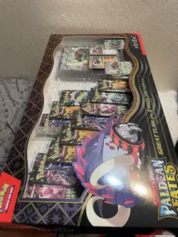 Pokemon TCG Paldean Fates Great Tusk ex & Iron Threads ex Premium Collection Box - Image 3