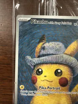 Pikachu with Gray Felt Hat Van Gogh Promo SVP #085 Pokemon Sealed - Image 2