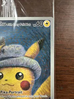 Pikachu with Gray Felt Hat Van Gogh Promo SVP #085 Pokemon Sealed - Image 3