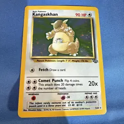 Pokemon TCG Kangaskhan Jungle Holo Card 5/64 Unlimited Rare, LP-NM Condition - Image 1