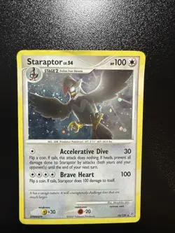 Pokemon Staraptor Holo Rare Card, Lv.54, Diamond & Pearl Foil, 2007 Vintage - Image 1