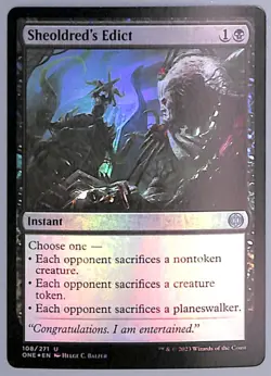 Sheoldred's Edict - Foil - 108 - Phyrexia: All Will Be One (ONE) MTG - Image 1
