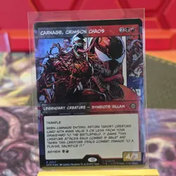 MTG Magic Spider-Man Carnage, Crimson Chaos 0227 Rare Foil Borderless - Image 1