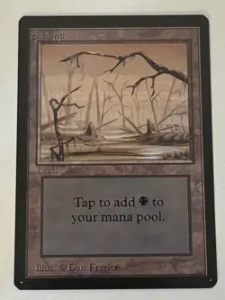 Magic the Gathering MTG Swamp v.1 (High) Beta NM (Beta Bob) - Image 1