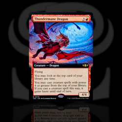 Thundermane Dragon •Borderless• Commander: Tarkir: Dragonstorm • MTG TDC 0078 R - Image 1
