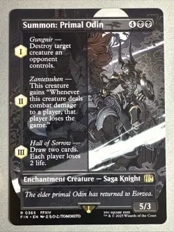 MTG / Summon: Primal Odin / FIN / #365 / Regular (Borderless) / Rare / NM - Image 1
