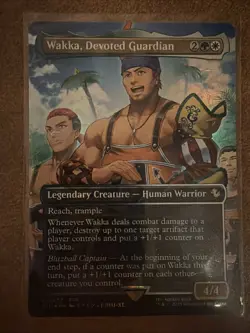 Wakka, Devoted Guardian (Borderless) Chocobo Track Foil Final Fantasy Magic MTG - Image 1