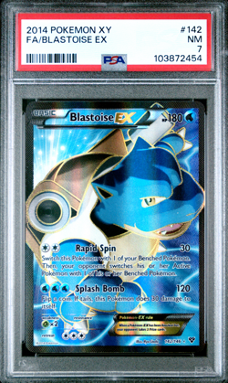 PSA 7 Blastoise EX 142 Full Art Near Mint NM English XY Pokemon Card - Image 1