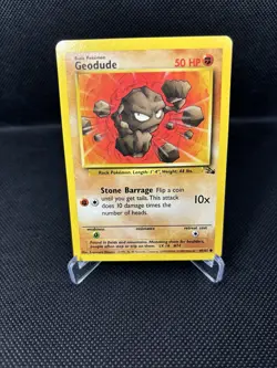 1999 Pokemon Fossil Set COMMON Geodude 47/62 - Near Mint (NM) Condition - Image 1