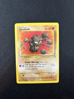 1999 Pokemon Fossil Set COMMON Geodude 47/62 - Near Mint (NM) Condition - Image 2