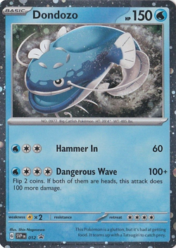 Pokemon Dondozo Scarlet & Violet Base st SVpEN 012 cosmic holo Black Star Promo - Image 1