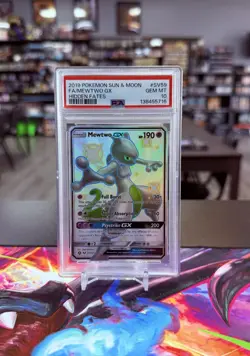 2019 POKEMON SUN & MOON HIDDEN FATES #SV59 FULL ART/MEWTWO GX PSA 10 - Image 1