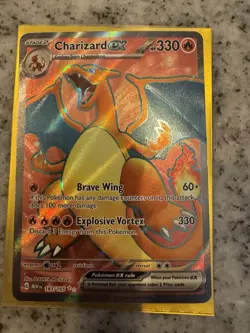 Pokemon TCG Charizard Full Art Holo EX 183/165 Scarlet & Violet 151 Ultra Rare - Image 1