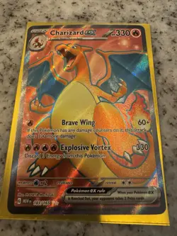 Pokemon TCG Charizard Full Art Holo EX 183/165 Scarlet & Violet 151 Ultra Rare - Image 2