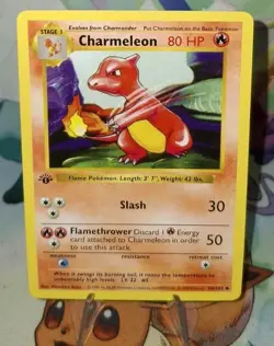 Pokemon TCG 1st Edition Base Set Shadowless Charmeleon 24/102 NM/M - Image 2
