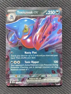 Toxicroak ex - 131/198 Double Rare Scarlet & Violet Base Set Pokemon NEAR MINT - Image 1