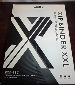 Vault X Exo-Tec Zip Binder XXL SV10.5 16 Pocket Black Bolt White Flare Pokemon - Image 1