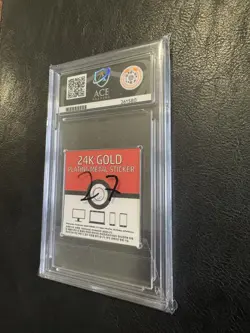 Gem Mint 10 Dragonite 24k Gold Plated Pokemon Candy Sticker w/Ace Label! Low Pop - Image 2