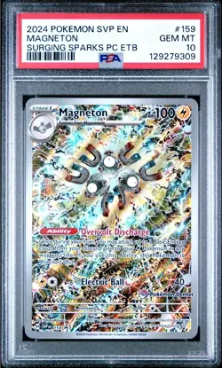 Pokemon Center Magneton #159 PSA 10 Surging Sparks Promo - Image 1