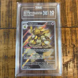 2025 POKEMON MEGA EVOLUTION POKEMON CENTER ETB PROMO #009 ALAKAZAM TAG 10 - Image 1
