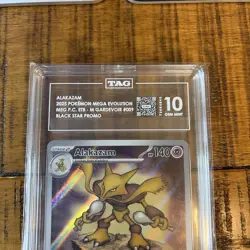 2025 POKEMON MEGA EVOLUTION POKEMON CENTER ETB PROMO #009 ALAKAZAM TAG 10 - Image 4