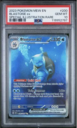 Pokemon Blastoise Ex - Special Illustration Rare - S&V 151 - 200/165 - PSA 10 - Image 3