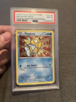 2016 P.M. XY Black Star XY143 Magikarp Holo Pokemon Promo PSA 8 - Image 1