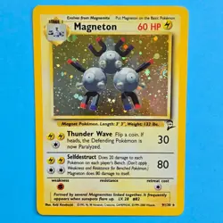 9/130 Base Set 2 MAGNETON 🌀 1/2 Swirl Holo Rare 2000 WOTC Pokemon TCG Card - Image 1