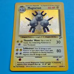 9/130 Base Set 2 MAGNETON 🌀 1/2 Swirl Holo Rare 2000 WOTC Pokemon TCG Card - Image 2