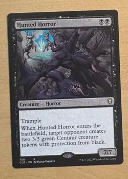 MTG Hunted Horror Card, Baldur’s Gate - Image 1