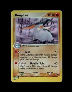 2003 Pokemon Ruby & Sapphire E READER DONPHAN REVERSE HOLO 17/109! LP - Image 1