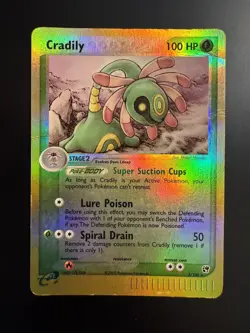 2003 Pokemon CRADILY Ex Sandstorm REVERSE HOLO Foil RARE e-Reader Card 3/100 - Image 1