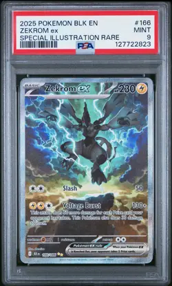 2025 Pokemon S&V Black Bolt Zekrom ex #166/086 Special Illustration Rare PSA 9 - Image 1