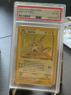 1999 Pokemon Fossil Raichu-Holo (PSA 4 RARE VINTAGE) - Image 1