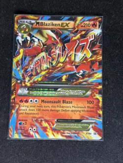 Pokemon TCG M Blaziken EX Black Star Promo XY86 Ultra Holo Rare 2015 LP - Image 1