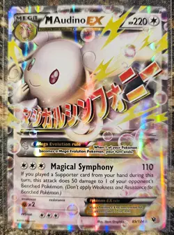 Pokemon XY Fates Collide M Audino EX 85 NM or Better - Image 1