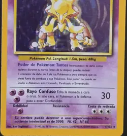 ALAKAZAM - SPANISH, Uncommon, Holo Rare, Base Set, HP (Pokemon TCG, 1999) - Image 5