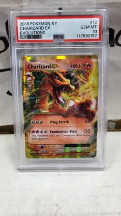2016 CHARIZARD EX ULTRA RARE XY EVOLUTIONS POKEMON TCG PSA 10 GEM MINT #12/108 - Image 2