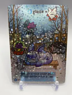 Pokiebubies- 1st Edition V2 Holo - Glacie V (Glaceon) Pokemon Fan Art ChefKenLee - Image 1