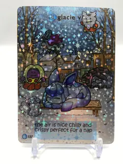 Pokiebubies- 1st Edition V2 Holo - Glacie V (Glaceon) Pokemon Fan Art ChefKenLee - Image 2