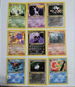 Pokemon 1st Ed Neo Discovery Complete Non-Holo Set 18-75 MINT Missing 2 Cards - Image 1