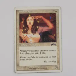 MTG Soul Warden Exodus Magic the Gathering LP Card Cleric Creature Vtg 1999 - Image 1